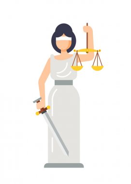 Antik Tanrıça adalet hanım Themis heykeli.