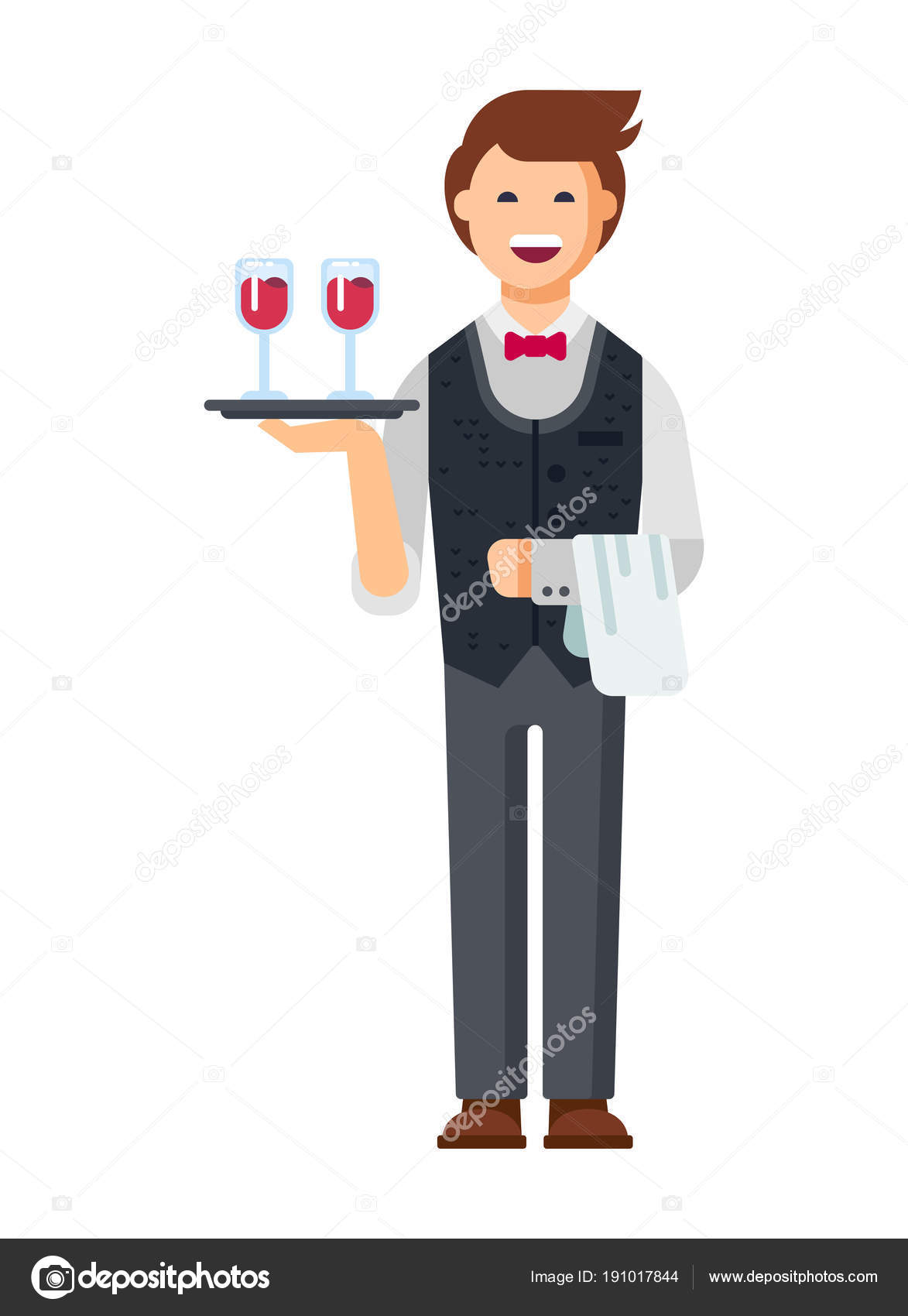 Restaurant waiter, in branded clothes takes the order, brings drinks. Stock Vector Image by ©ideyweb #191017844 Restaurant waiter, in branded clothes takes the order, brings drinks. Stock Vector Image by ©ideyweb #191017844