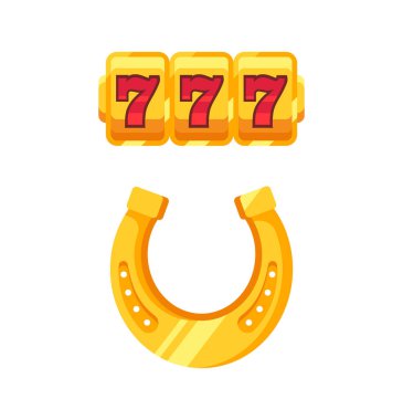 Piyango, slot casino, jackpot kazançları, 777, üçlü çizmek, şans, at nalı mutluluk.