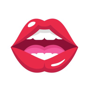 Güzel kadın dudaklar duygu ile. Gerçekçi insan kadına bölümü yüz.