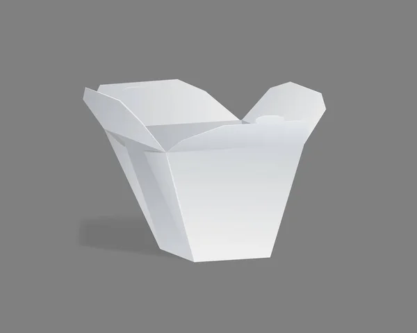 Ρεαλιστικά πρότυπο, κοροϊδεύω του χαρτιού συσκευασίας δώρο, κουτί τετράγωνο σχήμα. — Διανυσματικό Αρχείο