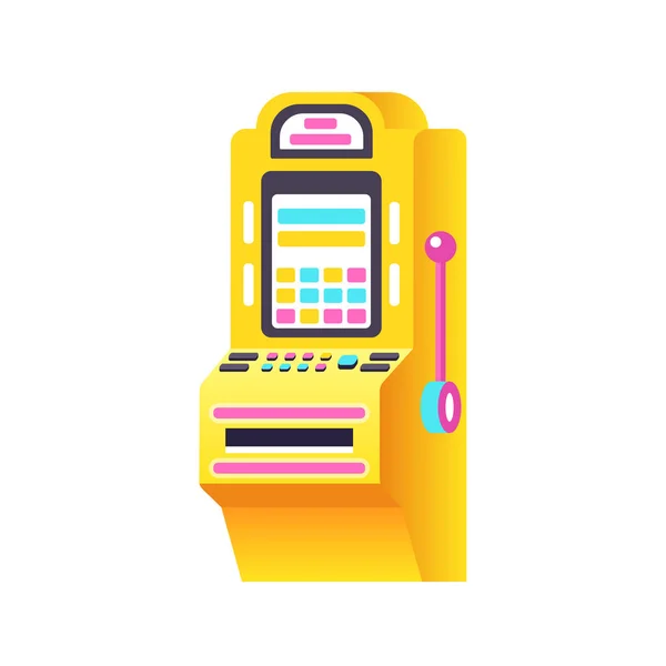Spielautomat, elektronisches virtuelles Spiel mit virtuellen Punkten, Boni. — Stockvektor