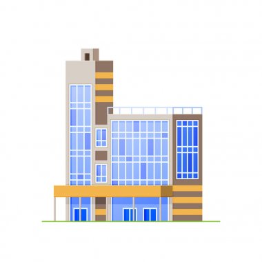 Kentsel gökdelen ofis binası, yüksek katlı mimari yapısı. Office alışveriş merkezi.