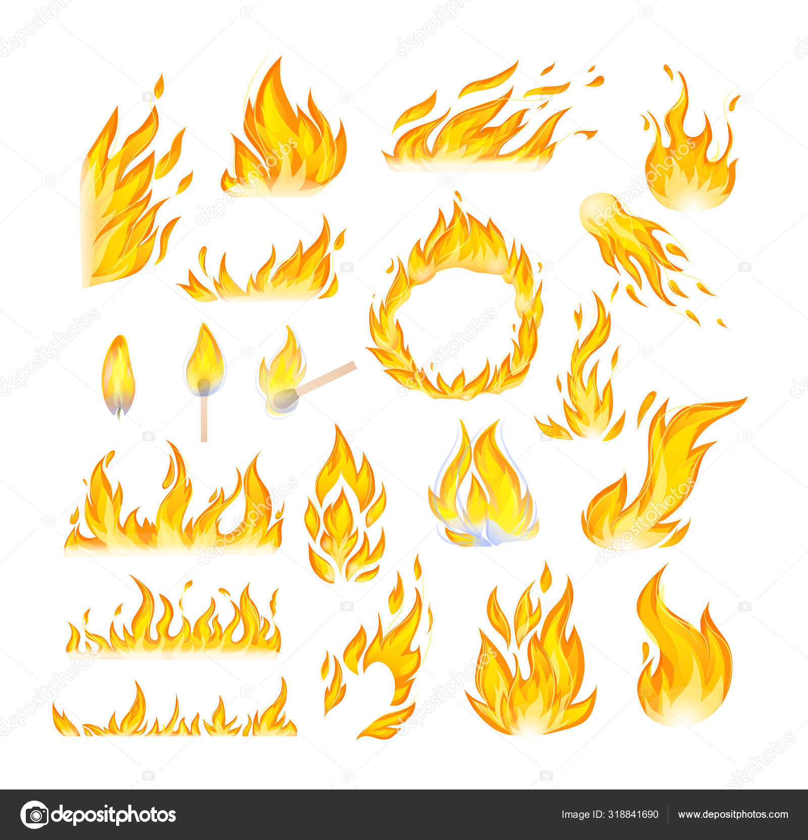 realista desenho animado ilustração do floresta em fogo e cheio do