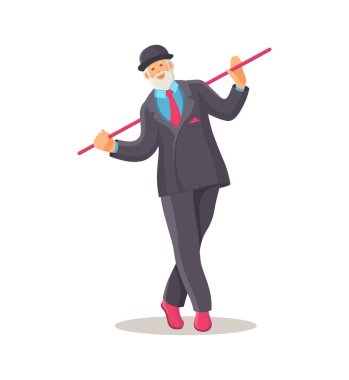 Yasli yasli yasli bir adam dans ediyor.