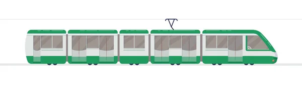 Tren de pasajeros. Transporte subterráneo metro tren vector — Vector de stock