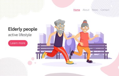 Yaşlılar aktif fitness sağlıklı yaşam tarzı taşıyıcısı