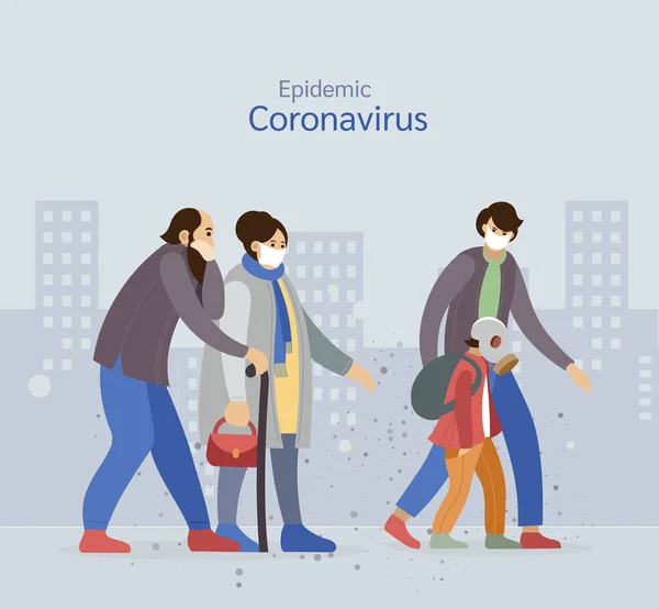 Coronavirus in China. Neues Wuhan Coronavirus 2019-ncov. — Stockvektor