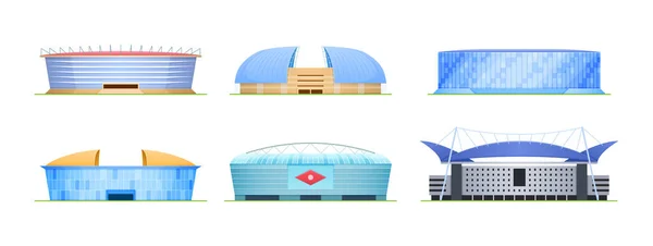 Conjunto de estadio deportivo para fútbol, Juegos Olímpicos, arena deportiva . — Archivo Imágenes Vectoriales