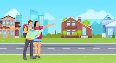 Turistler, erkek ve kadın yürüyüşleri grubu..