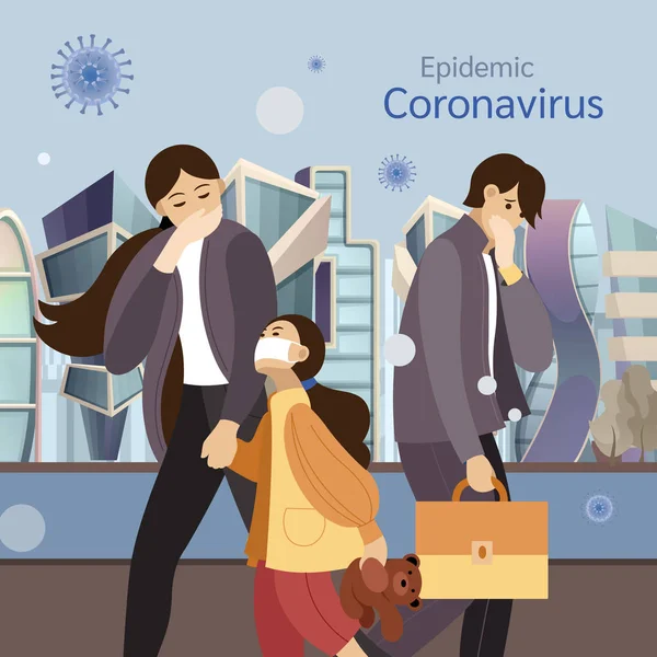 Coronavirus in China. Neues Wuhan Coronavirus 2019-ncov. — Stockvektor
