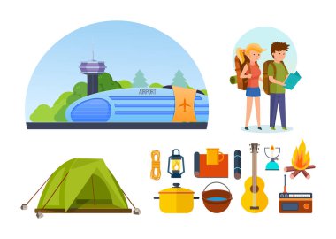 Havaalanında bavulları olan bir yolcu bekliyor.