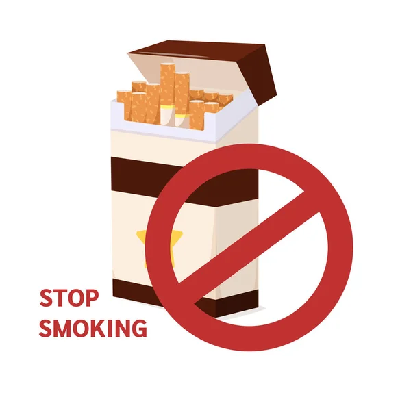 No Smoking Sign. Stop smoking red sign. — Stock Vector