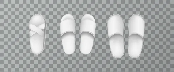Soft Slippers home and beach shoes vector — ストックベクタ