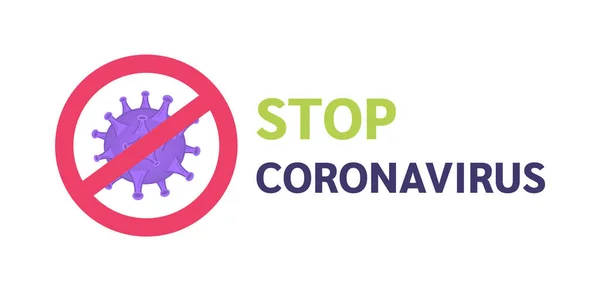 Pare o sinal do coronavírus. Surto de coronavírus na China . — Vetor de Stock