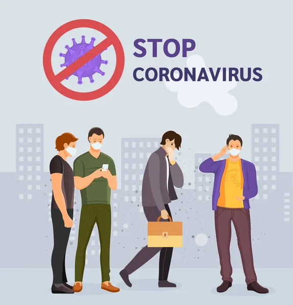 Coronavirus i Kina. Nytt Wuhan coronavirus 2019-ncov. — Stock vektor