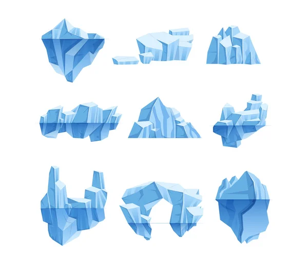 Antarktische Winterlandschaft für Spieldesign Cartoon-Vektor-Illustration — Stockvektor