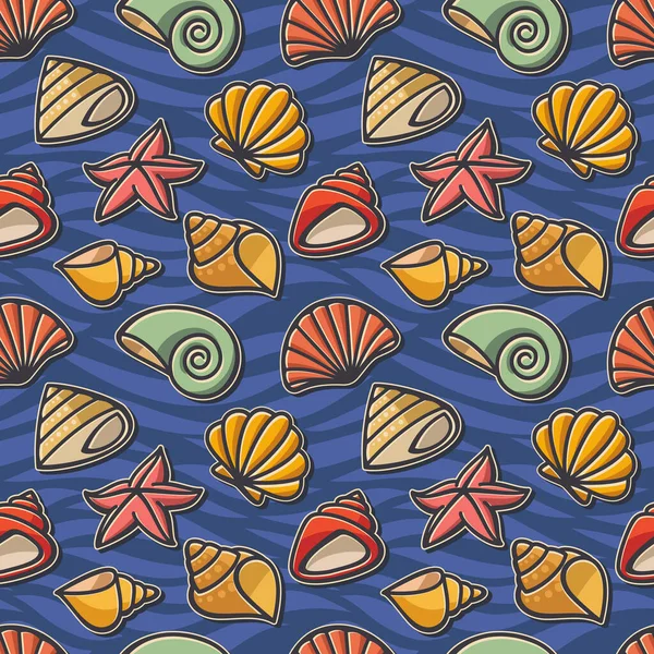 Безшовна текстура на морську тему з морськими символами — стоковий вектор