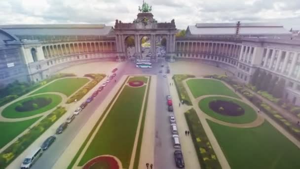 Брюссель вид с воздуха — стоковое видео