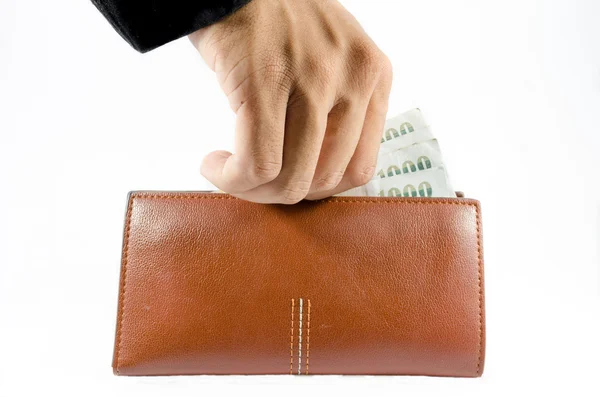 Siyah takım elbise ile Seç bill cüzdan