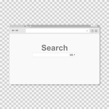 Tarayıcı penceresi Internet arama düz bir tarzda