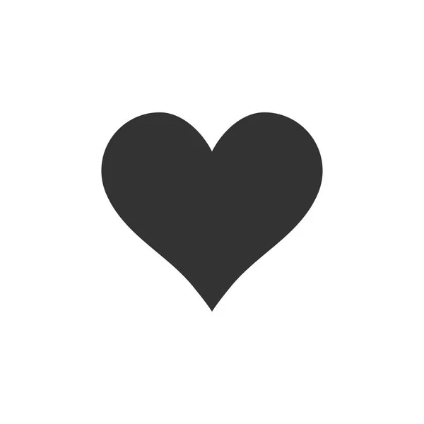 Значок сердца в плоском стиле на белом фоне — стоковый вектор