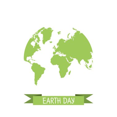 Dünya Günü Dünya Haritası üzerinde beyaz bir arka plan ile