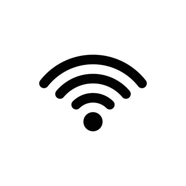 Icono Wifi en estilo plano sobre fondo blanco — Vector de stock