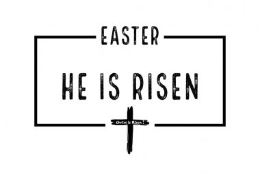 Resimde Paskalya Mesih için çerçeve içinde artış olduğunu! Beyaz arka plan