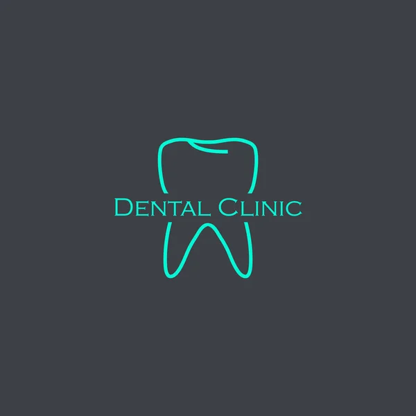 Значок стоматологической клиники, дизайн логотипа плоский стиль — стоковый вектор