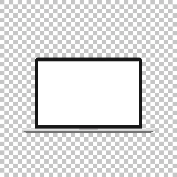 空白の画面を広告するための隔離された背景にノート パソコン — ストックベクタ