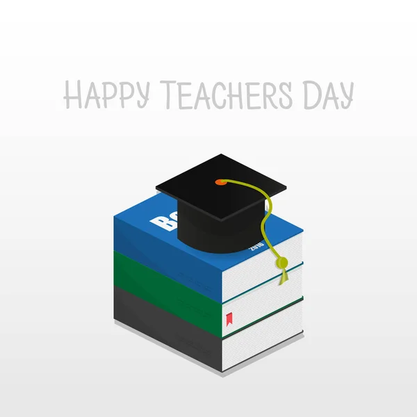 Journée des enseignants sur une illustration vectorielle de couleur grise — Image vectorielle