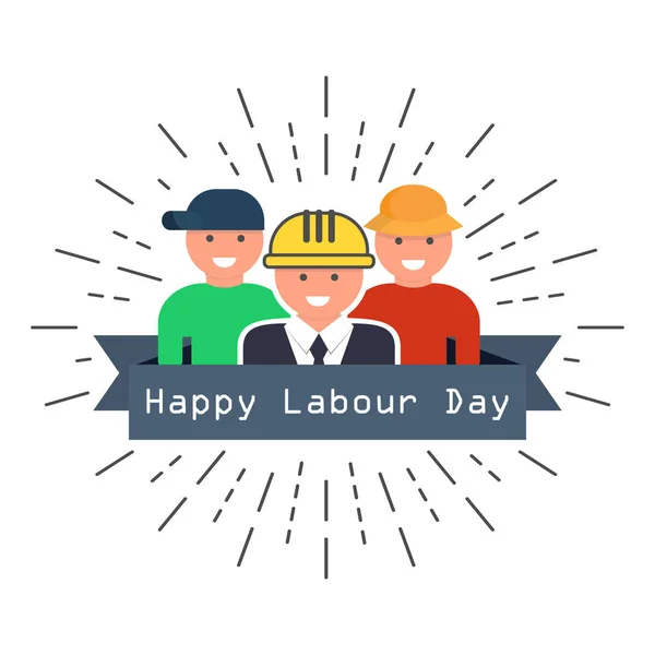 Cartaz do Dia Internacional do Trabalho. ilustração vetorial — Vetor de Stock