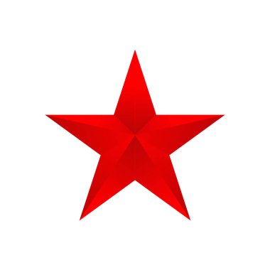 Beyaz bir arka planda vektör çizim Kızıl Yıldız