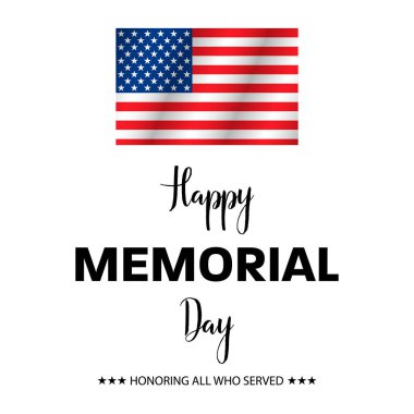 Tüm görev yapmış, mutlu anma günü, onurlandıran illüstrasyon vektör