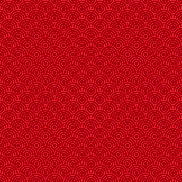 Modèle de fond chinois rouge sans couture, illustration vectorielle — Image vectorielle