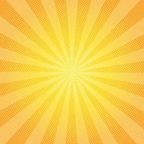 Sun rays background with circles, vector illustration — Stock Vector