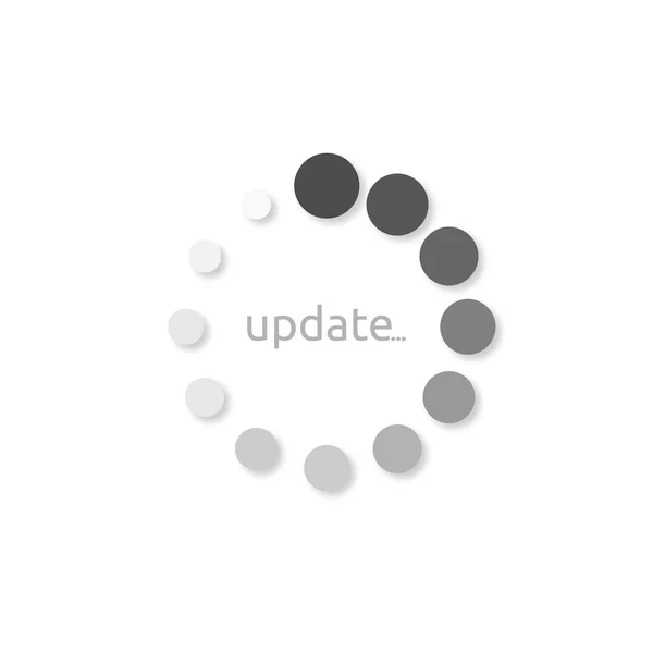 Icona installare aggiornamento, design di stile su uno sfondo bianco — Vettoriale Stock