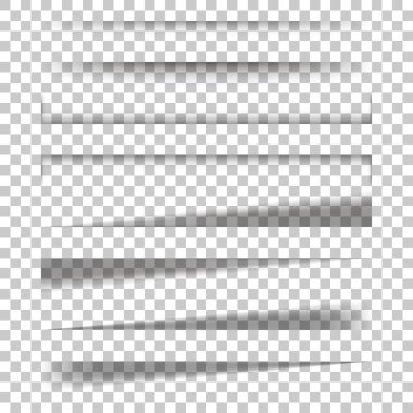 Kağıt levha gölge efekti izole arka plan üzerinde