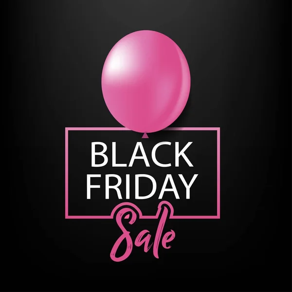 Black Friday venta etiqueta negra, con ilustración de vector de burbuja — Vector de stock