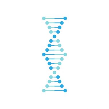 DNA'sı erkek beyaz bir arka plan üzerinde düz tarzı