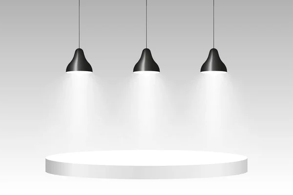 Lampes avec lumière sur le mur, illustration vectorielle élégante — Image vectorielle