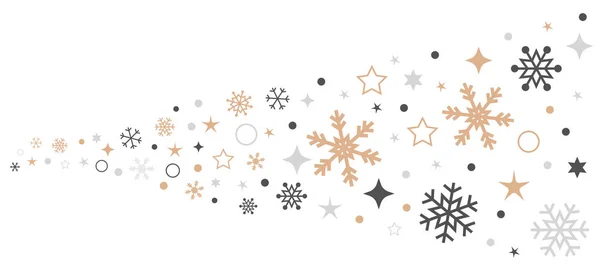 Christmas card with snowflake border vector. Xmas snow flake pat — Stock Vector