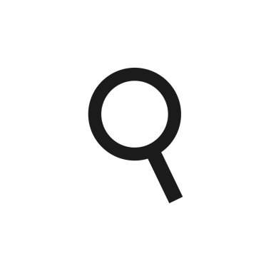 Vector outline icon illustration of magnifying, magnify glass, research, find icon vector, lens, look magnifier.