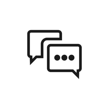 Sohbet ana hatları izole edilmiş ikon vektörü. E- posta iletisi işareti.