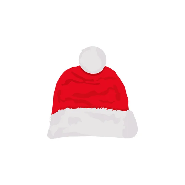 クリスマスの帽子赤い帽子のサンタクラスクリスマス隔離ベクトル — ストックベクタ