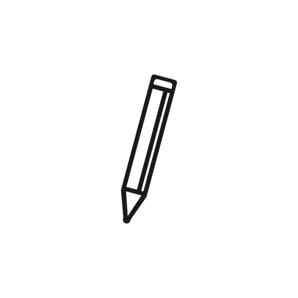 Ilustrasi vektor terisolasi sederhana dengan ikon garis luar pensil . - Stok Vektor