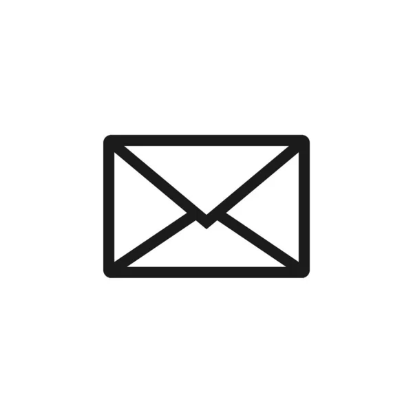 Message icône de courrier isolé. Nouvelle lettre. Illustration de l'enveloppe - symbole plat de contact . — Image vectorielle