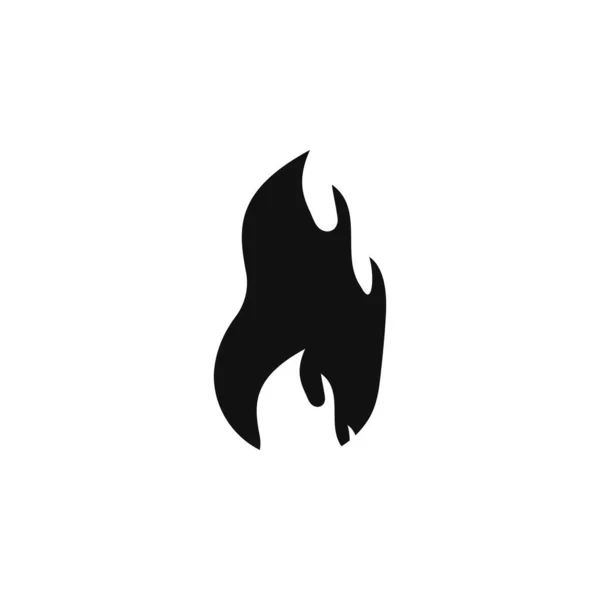 Schwarz brennendes Feuer isolierte Vektor-Symbol. — Stockvektor