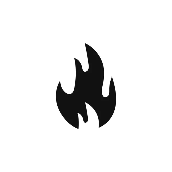 Fuego ardiente negro Icono de vector aislado . — Vector de stock